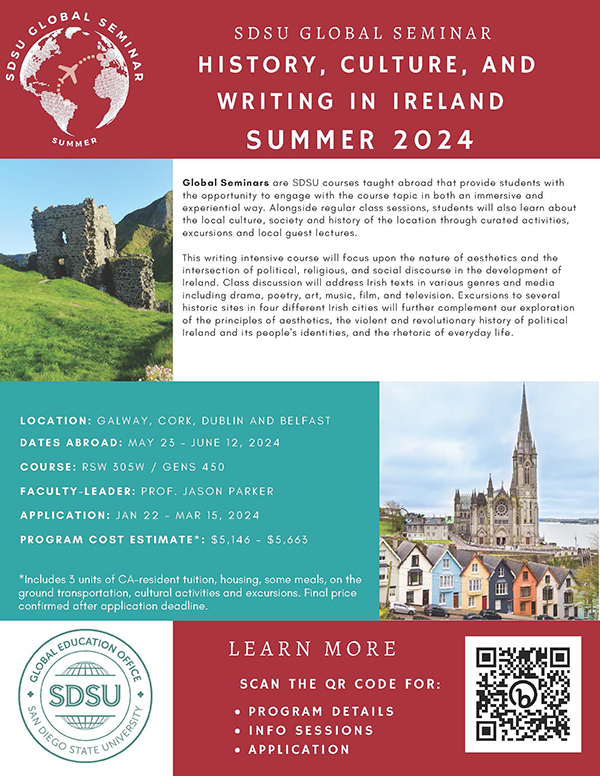 Ireland Summer Program 2024 flyer