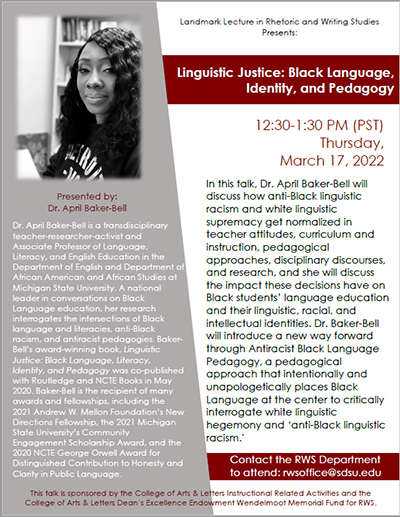 Linguistic Justice: Black Language, Literacy, Identity, and Pedagogy