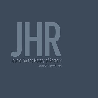JHR - Journal for the History of Rhetoric cover