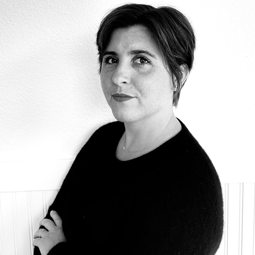 woman with short dark hair