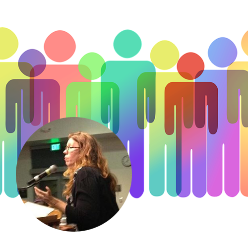 woman speaking in class