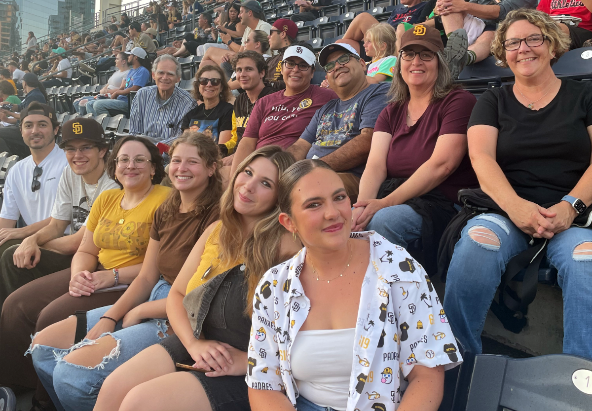 alumni and faculty at Apdres baseball game