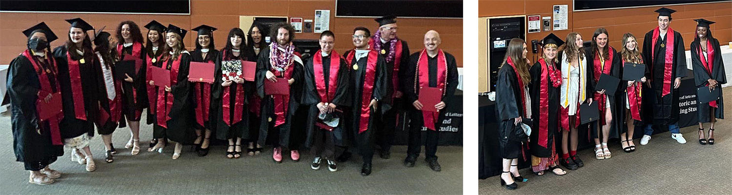 group of students in graduation gowns
