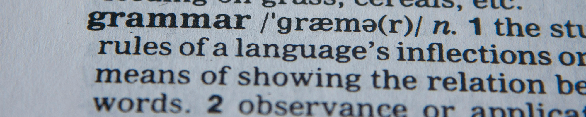 up close dictionary entry for grammar